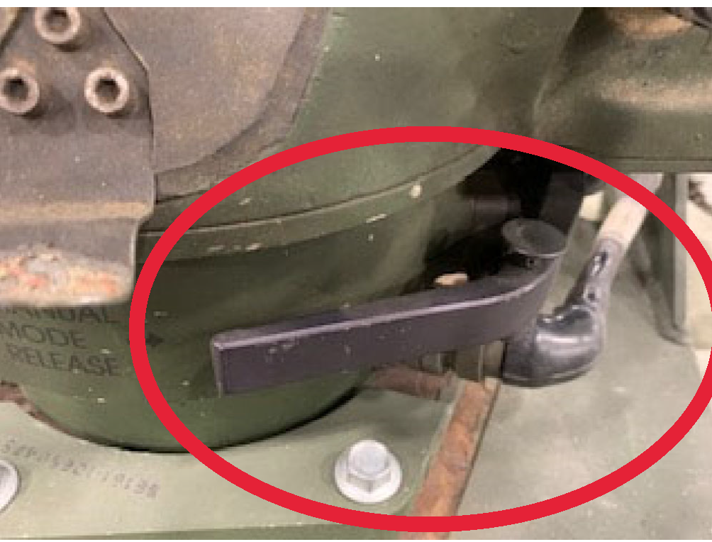 Azimuth clutch engaged 